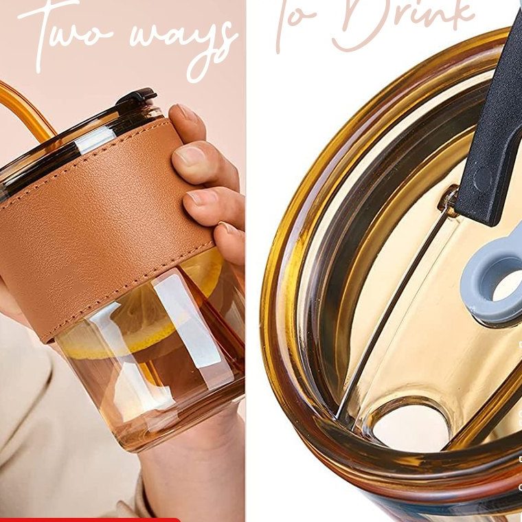 Mug with Glass Straw: Elegan, stylish, dan anti bocor!